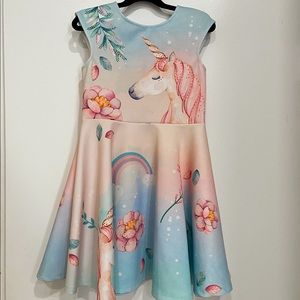 Hannah Banana Unicorn Dress Girl Size 7